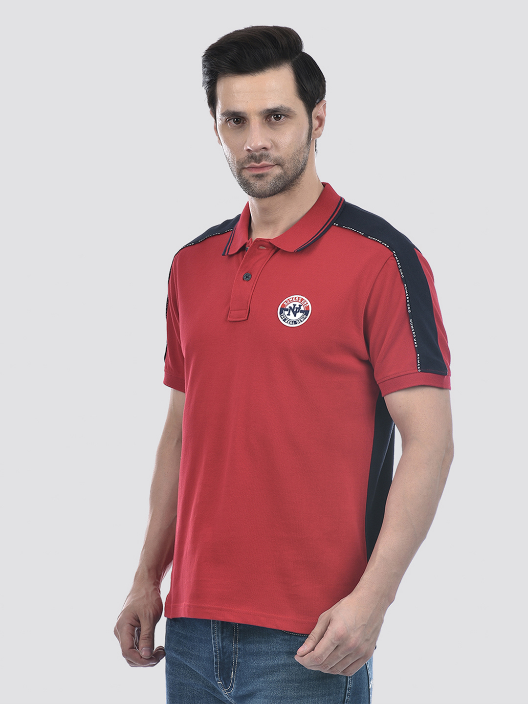 Numero Uno Men's Half Sleeve Regular Fit Red Polo T-Shirt